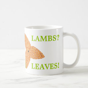 Liebe Lämmer essen Blätter Tasse