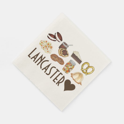 Liebe Lancaster PA Pennsylvania Dutch Amish Foods Serviette (Ecke)