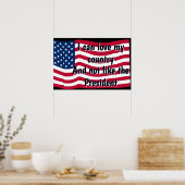 Liebe Land Nicht Präsident Poster (Küche)