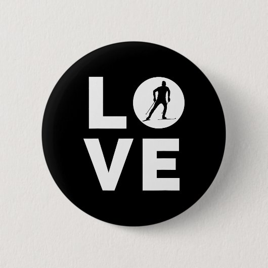 Liebe Langlaufen Button (Vorderseite)