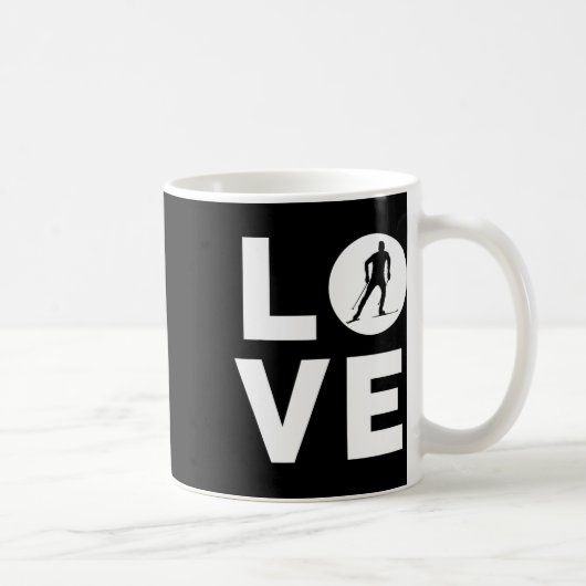 Liebe Langlaufen Kaffeetasse (Rechts)