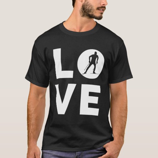 Liebe Langlaufen T-Shirt (Vorderseite)