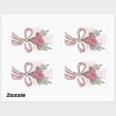 Liebe Language Bouquet Rechteckiger Aufkleber (Blatt)
