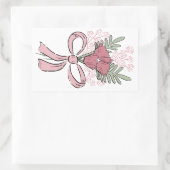 Liebe Language Bouquet Rechteckiger Aufkleber (Tasche)