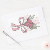 Liebe Language Bouquet Rechteckiger Aufkleber (Umschlag)