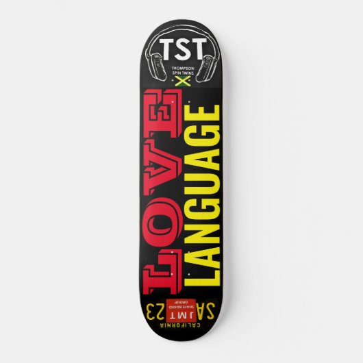 LIEBE LANGUAGE Skateboard (Vorderseite)