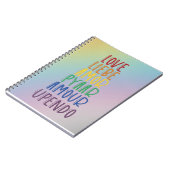 Liebe Languages Spiral Notebook Notizblock (Linke Seite)