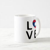 Liebe - Laos-Flagge Kaffeetasse (VorderseiteRechts)