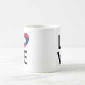 Liebe - Laos-Flagge Kaffeetasse (Mittel)
