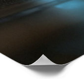 Liebe, Laptops, Katzen und Kaffee Poster (Ecke)