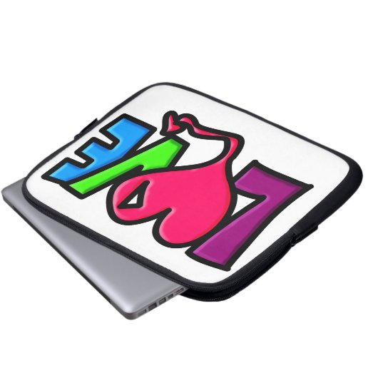 Liebe Laptopschutzhülle (Vorne Knopf)