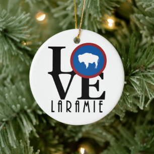 LIEBE Laramie Wyoming Keramik Ornament