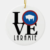 LIEBE Laramie Wyoming Keramik Ornament (Vorne)