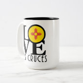 LIEBE Las Cruces 15oz Zweifarbige Tasse (Vorderseite Links)