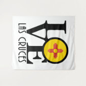 LIEBE Las Cruces New Mexico Wandteppich (Vorderseite (Horizontal))