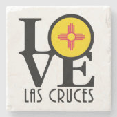 LIEBE Las Cruces NM Steinuntersetzer (Vorderseite)