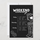 Liebe Las Vegas Girls’ Trip Bachelorette Einladung (Rückseite)