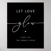 Liebe lass | Sparkler- oder Stick Black Wedding Poster (Vorne)