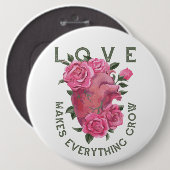 Liebe lässt alles wachsen button (Vorne & Hinten)