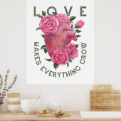 Liebe lässt alles wachsen poster (Küche)
