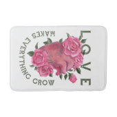 Liebe lässt alles wachsen - romantische Blumenkuns Badematte (Vorderseite)