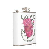 Liebe lässt alles wachsen - romantische Blumenkuns Flachmann (Rechts)