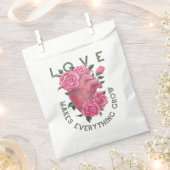 Liebe lässt alles wachsen - romantische Blumenkuns Geschenktütchen (Ausgeschnitten)