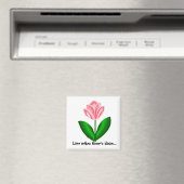Liebe lässt Blumen blühen Magnet (In Situ (Geschirrspüler))