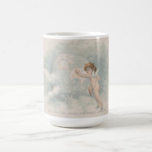 Liebe lässt die Welt um den Vintagen Angel erleben Kaffeetasse