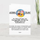 Liebe lässt Welt gehen 'rund Feiertagskarte (Rückseite)