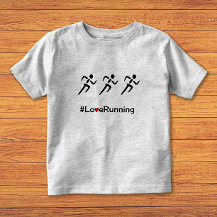 Liebe Laufende Slogan-Läufer Kleinkind T-shirt