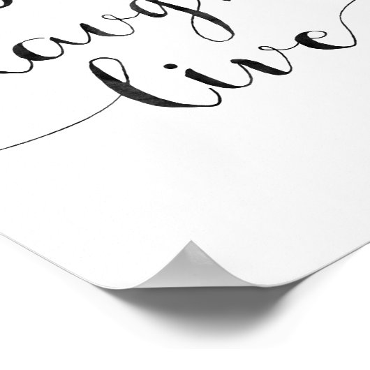 Liebe Laugh Live Poster (Ecke)