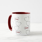 LIEBE LAUGH LIVE TASSE (Vorderseite Links)