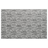 Liebe Laugh Quote Print Muster Fabric Stoff (Fat Quarter (45,7 x 55,9 cm))