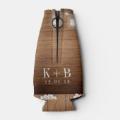 Liebe Laughter Barn Wood Mason Jar Gastgeschenk Ho Flaschenkühler (Rückseite)