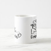 Liebe Laughter Freundschaft Sprichwort Typografie Kaffeetasse (Mittel)