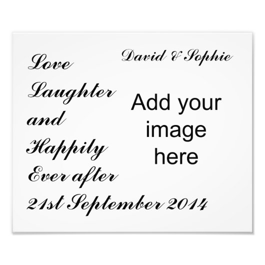 Liebe Laughter & Happiy Everafter Fotodruck (Vorne)