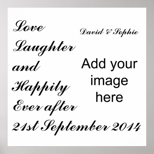 Liebe Laughter & Happiy Everafter Poster (Vorne)
