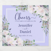 Liebe Laughter Pink Peony Lavender Wedding Toast Schaumweinetikett (Einzelnes Label)