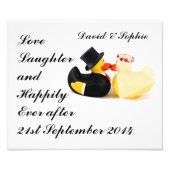 Liebe Laughter Wedding Ducks Fotodruck (Vorne)