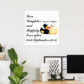 Liebe Laughter Wedding Ducks Poster (Heimbüro)