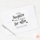 Liebe Laughter Wedding Snack Bag Custom Sticker (Umschlag)