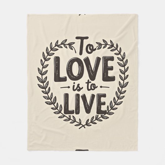 Liebe laut, Leben voll - zur Liebe heißt Leben Fleecedecke (Vorderseite)