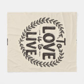 Liebe laut, Leben voll - zur Liebe heißt Leben Fleecedecke (Vorderseite (Horizontal))