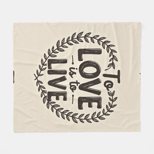 Liebe laut, Leben voll - zur Liebe heißt Leben Fleecedecke (Vorderseite (Horizontal))