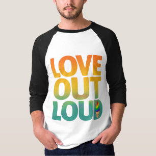Liebe laut Retro-Pride-Typografie Custom T-Shirt