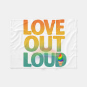Liebe laut Retro-Pride-Typografie-Design Fleecedecke (Vorderseite (Horizontal))