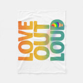 Liebe laut Retro-Pride-Typografie-Design Fleecedecke (Vorderseite)