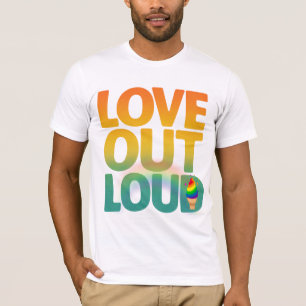 Liebe laut Retro-Pride-Typografie-Design T-Shirt