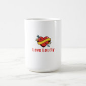 Liebe laut T-Shirt Kaffeetasse (Mittel)
